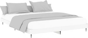 vidaXL vidaXL Rama łóżka, biała, 150x200 cm, materiał drewnopochodny 3