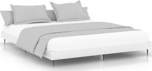 vidaXL vidaXL Rama łóżka, biała, połysk, 150x200 cm, materiał drewnopochodny 2