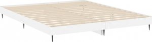 vidaXL vidaXL Rama łóżka, biała, połysk, 150x200 cm, materiał drewnopochodny 5
