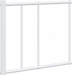 vidaXL vidaXL Metalowa rama łóżka z wezgłowiem i zanóżkiem, biała, 135x190 cm 9
