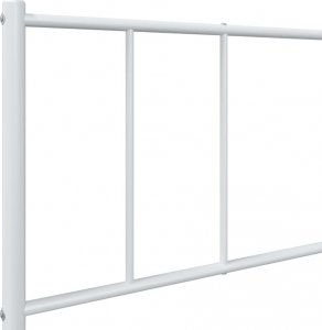 vidaXL vidaXL Metalowa rama łóżka z wezgłowiem, biała, 75x190 cm 9
