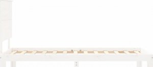 vidaXL vidaXL Rama łóżka z wezgłowiem, biała, 3FT, pojedyncza, lite drewno 7
