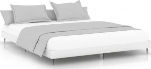 vidaXL vidaXL Rama łóżka, biała, 200x200 cm, materiał drewnopochodny 2