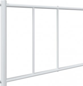 vidaXL vidaXL Metalowa rama łóżka z wezgłowiem, biała, 90x200 cm 9