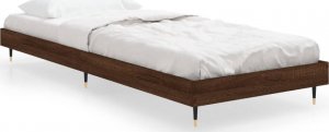 vidaXL vidaXL Rama łóżka, brązowy dąb, 75x190 cm, materiał drewnopochodny 2