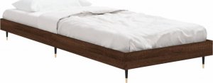 vidaXL vidaXL Rama łóżka, brązowy dąb, 75x190 cm, materiał drewnopochodny 4