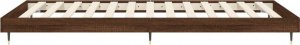 vidaXL vidaXL Rama łóżka, brązowy dąb, 75x190 cm, materiał drewnopochodny 7