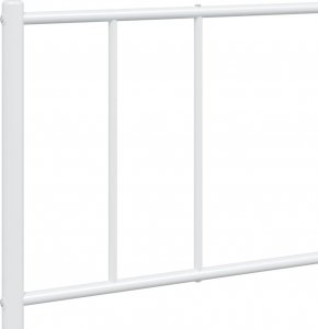 vidaXL vidaXL Metalowa rama łóżka z wezgłowiem, biała, 183x213 cm 9