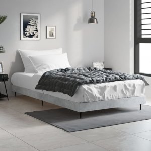 vidaXL vidaXL Rama łóżka, szarość betonu, 100x200 cm, materiał drewnopochodny 1