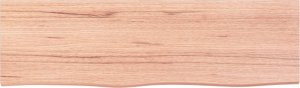 vidaXL vidaXL Półka, jasnobrązowa, 100x30x4cm, lakierowane lite drewno dębowe 2