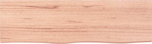 vidaXL vidaXL Półka, jasnobrązowa, 100x30x6cm, lakierowane lite drewno dębowe 2