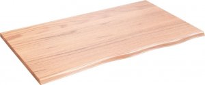 vidaXL vidaXL Półka, jasnobrązowa, 100x60x2cm, lakierowane lite drewno dębowe 1
