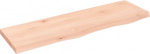 vidaXL vidaXL Półka, 100x30x4 cm, surowe lite drewno dębowe 1