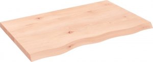 vidaXL vidaXL Półka, 80x50x4 cm, surowe lite drewno dębowe 1