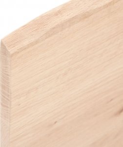 vidaXL Półka, 80x40x2 cm, surowe lite drewno dębowe 3