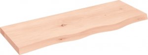 vidaXL vidaXL Półka, 80x30x4 cm, surowe lite drewno dębowe 1