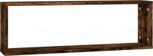 vidaXL vidaXL Półki ścienne, 4 szt., przydymiony dąb, 80x15x26,5 cm 5