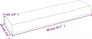 vidaXL vidaXL Półka, 40x10x4 cm, surowe lite drewno dębowe 4
