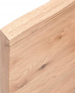 vidaXL vidaXL Półka, jasnobrązowa, 80x50x4 cm, lakierowane lite drewno dębowe 3
