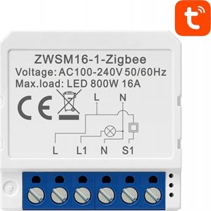 Avatto Inteligentny przełącznik dopuszkowy ZigBee Avatto ZWSM16-W1 TUYA 1