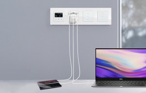 Avatto Inteligentne gniazdo ścienne WiFi Avatto N-WOT10-USB-W USB i USB-C TUYA (białe) 3