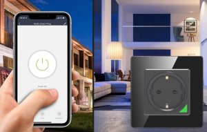 Avatto Inteligentne gniazdo ścienne WiFi N-WOT10-EU-B TUYA (czarne) 3