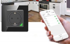 Avatto Inteligentne gniazdo ścienne WiFi N-WOT10-EU-B TUYA (czarne) 4