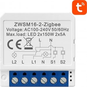 Avatto Inteligentny przełącznik dopuszkowy ZigBee Avatto ZWSM16-W2 TUYA 1