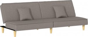 vidaXL vidaXL Rozkładana kanapa, kolor taupe, tapicerowana tkaniną 2