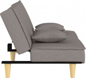 vidaXL vidaXL Rozkładana kanapa, kolor taupe, tapicerowana tkaniną 5