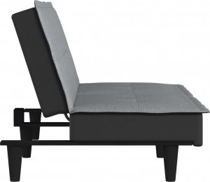 vidaXL vidaXL Kanapa rozkładana, jasnoszara, tapicerowana tkaniną 5