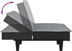 vidaXL vidaXL Kanapa rozkładana, jasnoszara, tapicerowana tkaniną 9