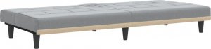vidaXL vidaXL Rozkładana kanapa z uchwytami na napoje, jasnoszara, tkanina 8
