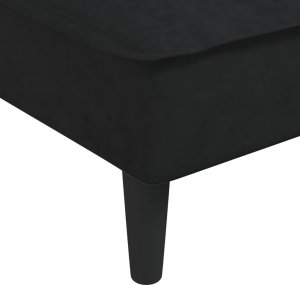 vidaXL vidaXL Sofa rozkładana w kształcie L, czarna, 255x140x70 cm, aksamit 9