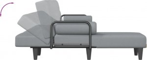vidaXL vidaXL Sofa rozkładana L, jasnoszara, 260x140x70 cm, tkanina 6