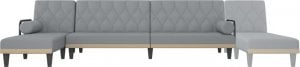vidaXL vidaXL Sofa rozkładana L, jasnoszara, 260x140x70 cm, tkanina 7