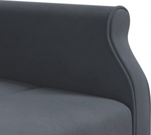 vidaXL vidaXL Sofa rozkładana L, ciemnoszara, 271x140x70 cm, aksamit 8