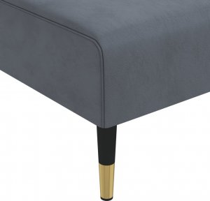 vidaXL vidaXL Sofa rozkładana L, ciemnoszara, 271x140x70 cm, aksamit 9