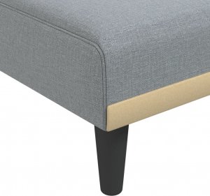 vidaXL vidaXL Sofa rozkładana L, jasnoszara, 255x140x70 cm, tkanina 9