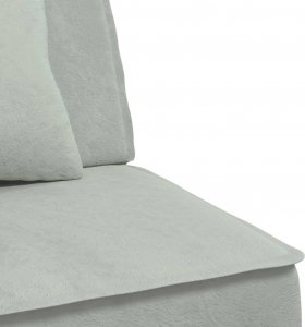 vidaXL vidaXL Sofa rozkładana L, jasnoszara, 255x140x70 cm, aksamit 8