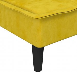 vidaXL vidaXL Sofa rozkładana L, żółta, 255x140x70 cm, aksamit 9