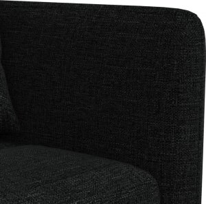 vidaXL vidaXL Sofa rozkładana L, czarna, 275x140x70 cm, tkanina 9