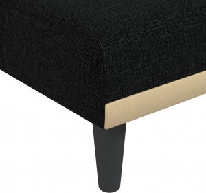 vidaXL vidaXL Sofa rozkładana L, czarna, 275x140x70 cm, tkanina 10