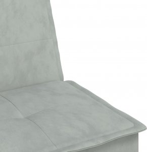 vidaXL vidaXL Sofa rozkładana L, jasnoszara, 255x140x70 cm, aksamit 9