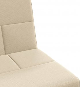 vidaXL vidaXL Rozkładana kanapa z uchwytami na napoje, kremowa, tkanina 10