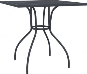 vidaXL vidaXL Stolik ogrodowy, antracytowy, 80x80x72,5 cm, stalowa siatka 2