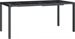 vidaXL vidaXL Stół ogrodowy, antracytowy, 165x80x72 cm, stal 2