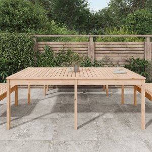 vidaXL vidaXL Stół ogrodowy, 203,5x100x76 cm, lite drewno sosnowe 3