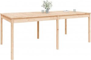 vidaXL vidaXL Stół ogrodowy, 203,5x100x76 cm, lite drewno sosnowe 4