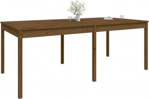 vidaXL vidaXL Stół ogrodowy, miodowy brąz, 203,5x100x76 cm, drewno sosnowe 4